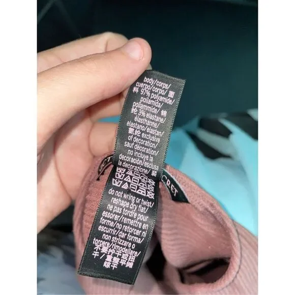 Victoria’s Secret Blush Colored Long Sleeve Skin Tight Body Suit Top - Picture 5 of 5